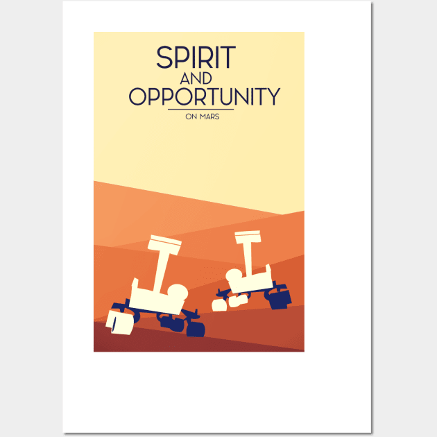 Spirit And Opportunity on Mars Wall Art by nickemporium1